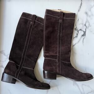 Michael Kors Brown Suede Knee High Riding Boots Size 6.5